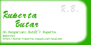 ruperta butar business card